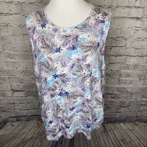 J.Jill Love Linen‎ Collection Palm Leaves Floral LP - Picture 1 of 8